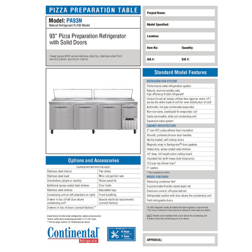 Spec Sheet