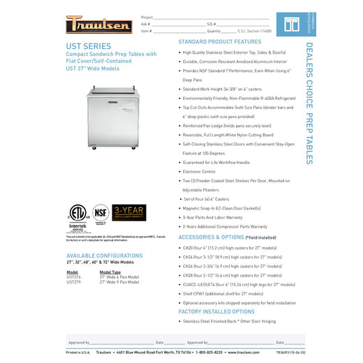 Spec Sheet