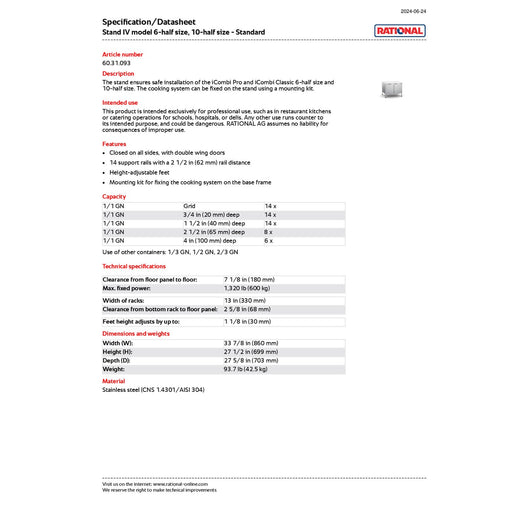 Spec Sheet