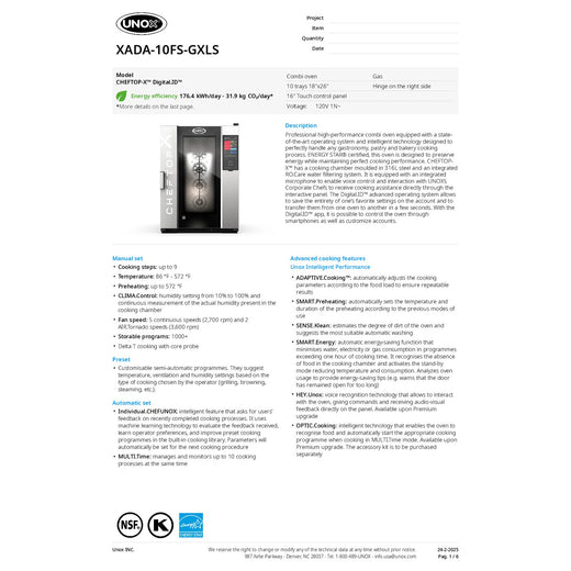 Spec Sheet