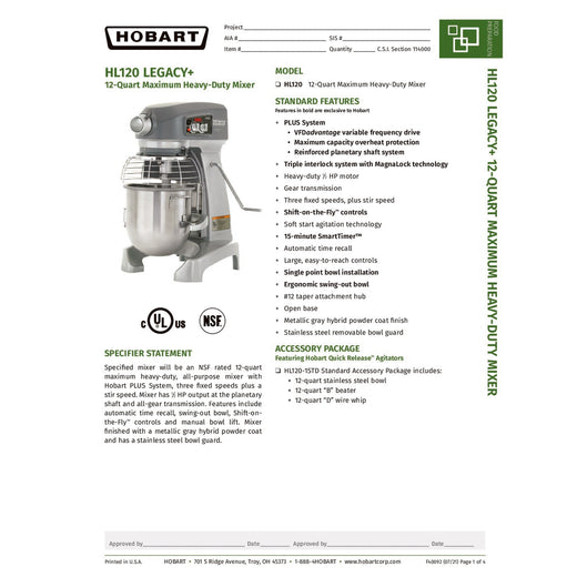 Spec Sheet