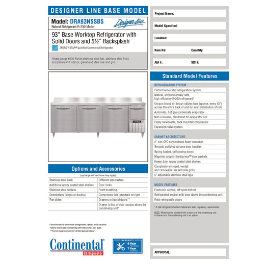 Spec Sheet