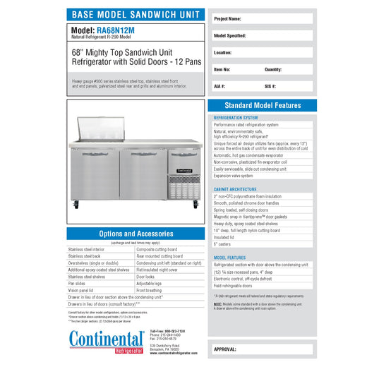Spec Sheet