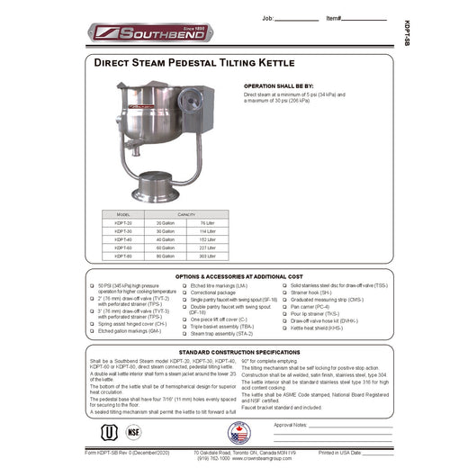 Spec Sheet