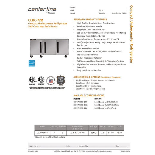 Spec Sheet