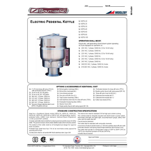 Spec Sheet