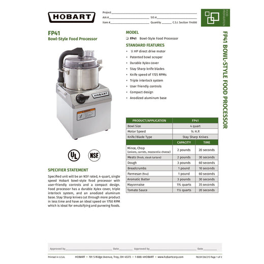 Spec Sheet