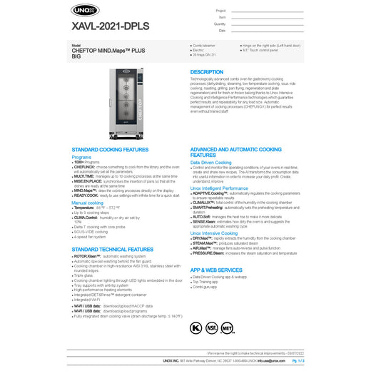 Spec Sheet