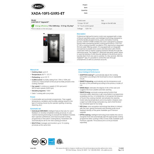 Spec Sheet
