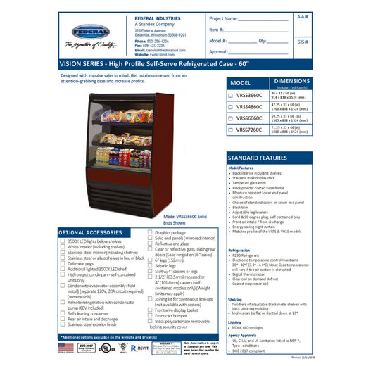 VRSS3660C Spec Sheet