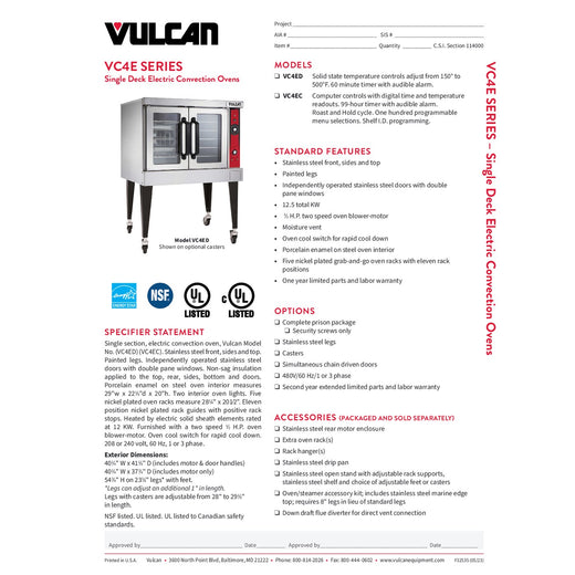 Spec Sheet