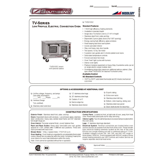 Product Family Spec Sheet
