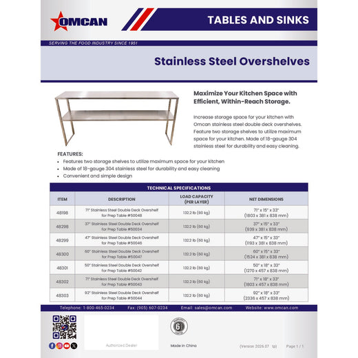 Spec Sheet