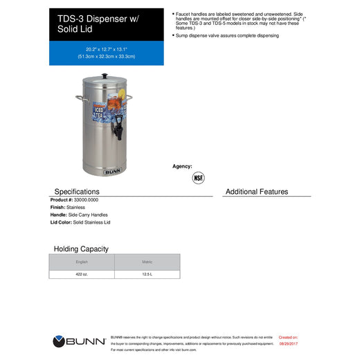 Spec Sheet
