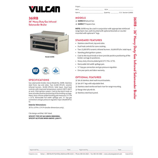 Spec Sheet