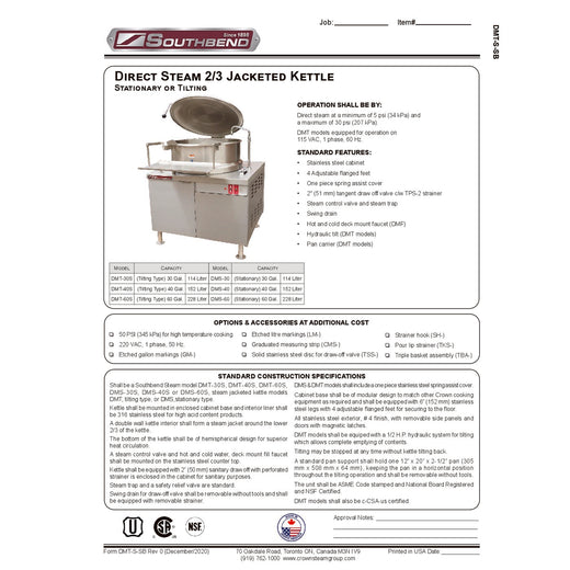 Spec Sheet
