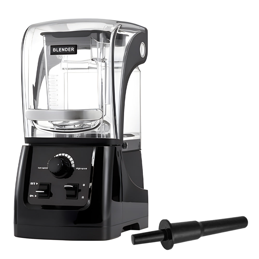 Prepline MIX6-Q64 quiet blender, angle view with stirring rod