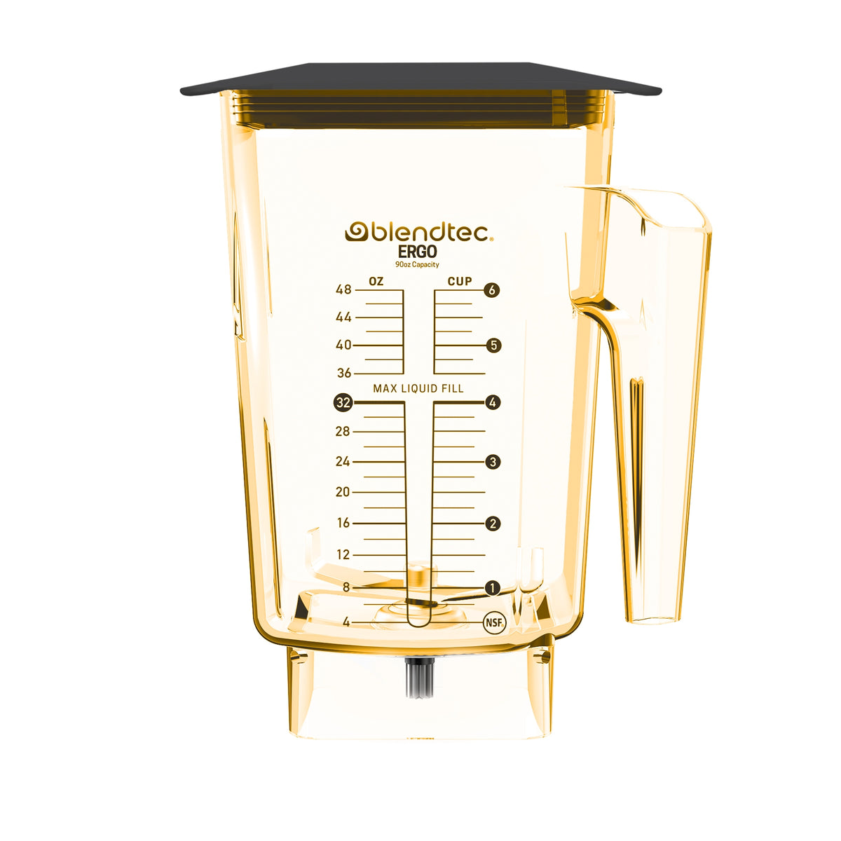 Blendtec 40-636-68 yellow Ergo jar with black lid