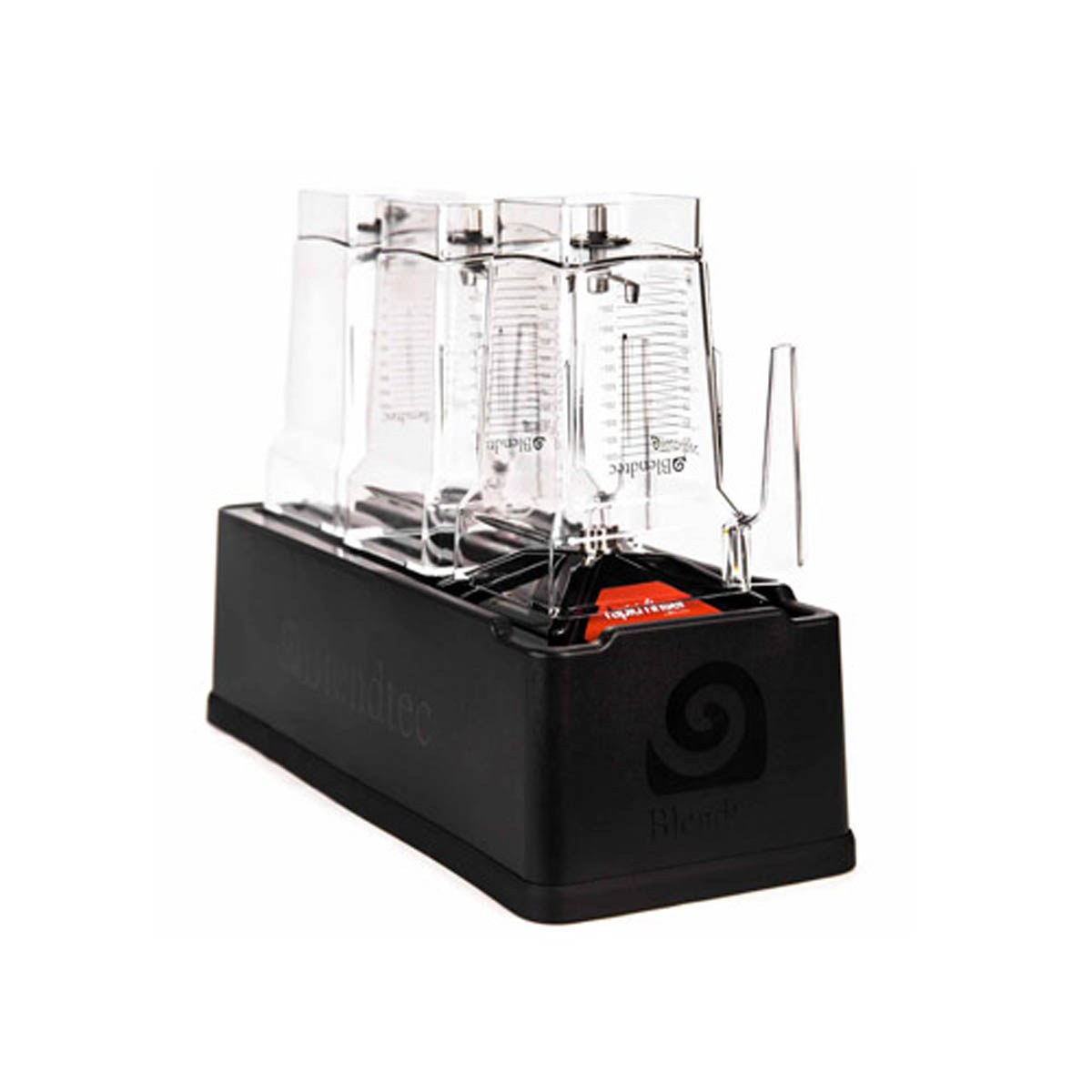 Blendtec JRE-612 Rapid Rinse Station, angle view with jars