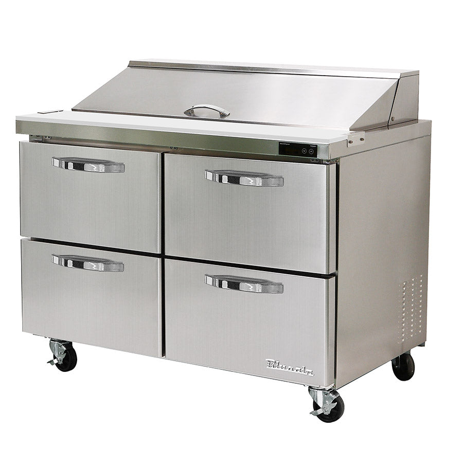 Blue Air BLPT60-D4-HC sandwich prep table, front angle view