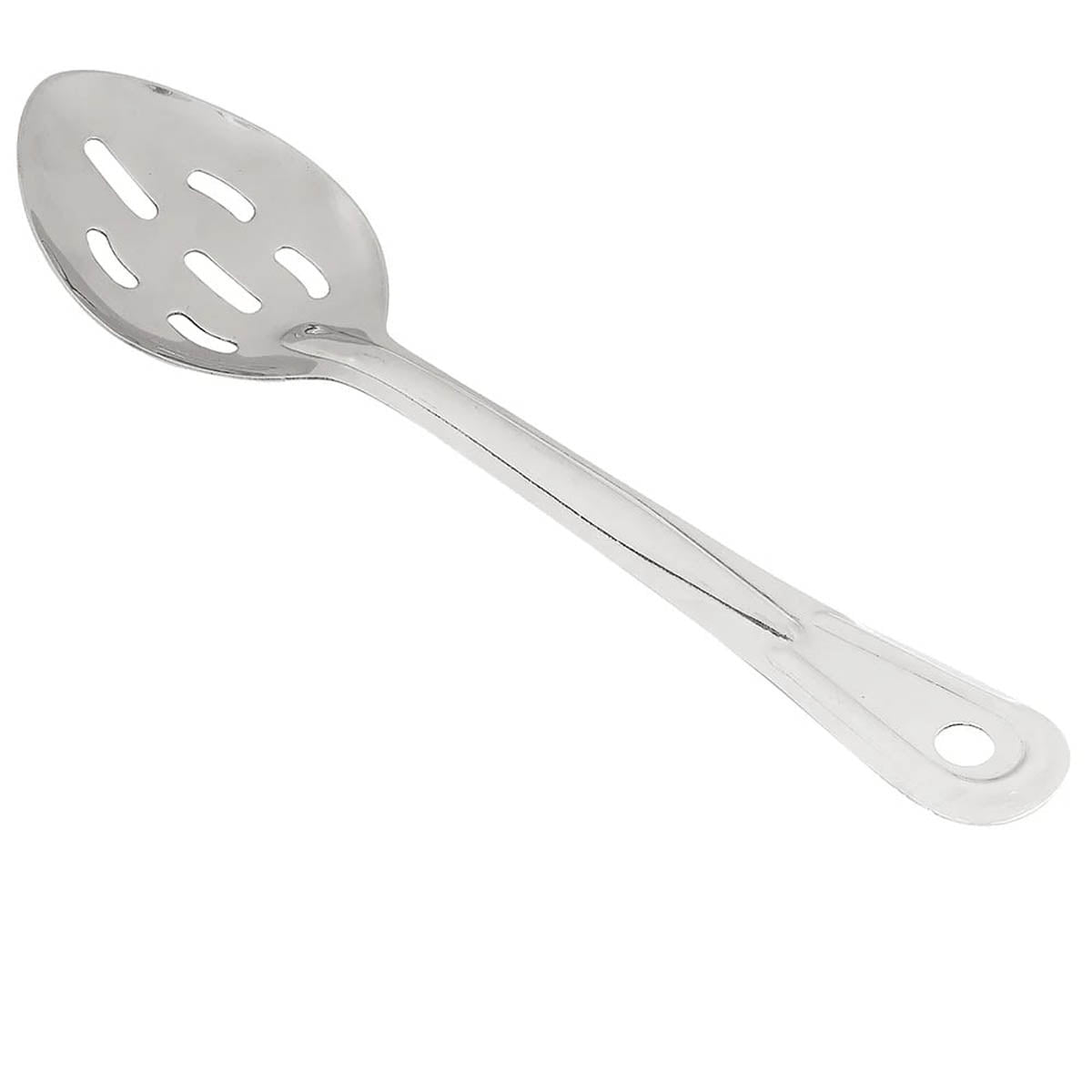 Winco BSST-11 11" Slotted Stainless Steel Basting Spoon