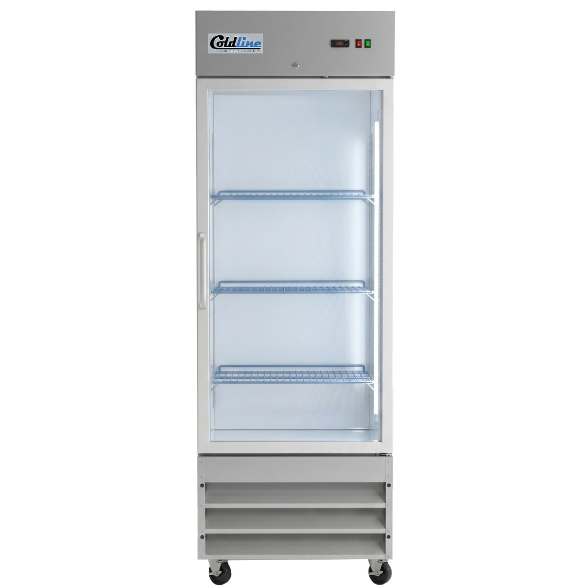 Coldline C-1FG 29" One Glass Door Commercial Reach-In Freezer - Stainless Steel
