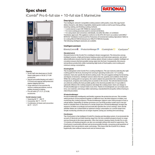 Marine Line Spec Sheet