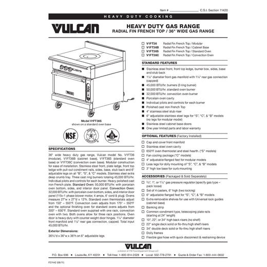Spec Sheet