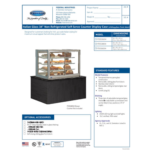 ITDSS4834 Spec Sheet