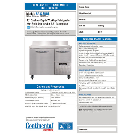 Spec Sheet