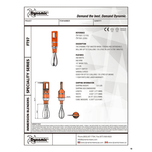 Spec Sheet