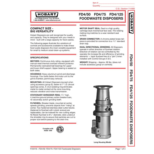 Spec Sheet