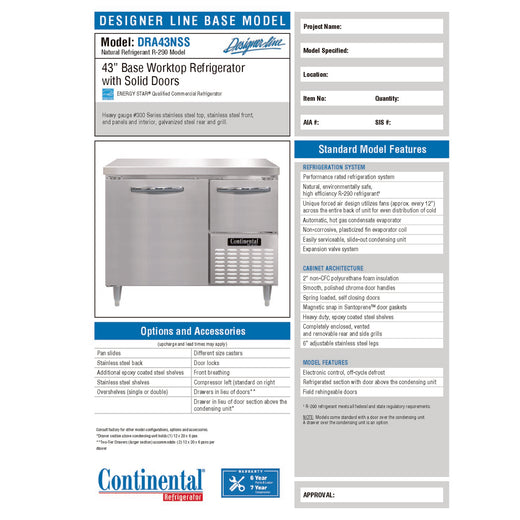 Spec Sheet