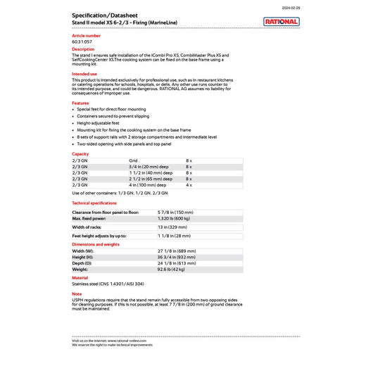Spec Sheet