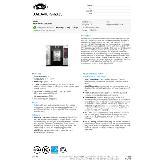 Spec Sheet