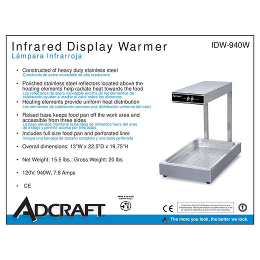 IDW-940W Spec Sheet