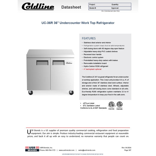 Spec Sheet
