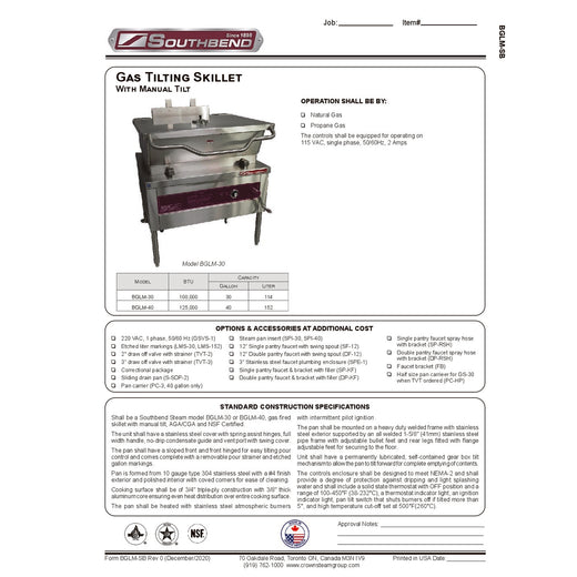 Spec Sheet