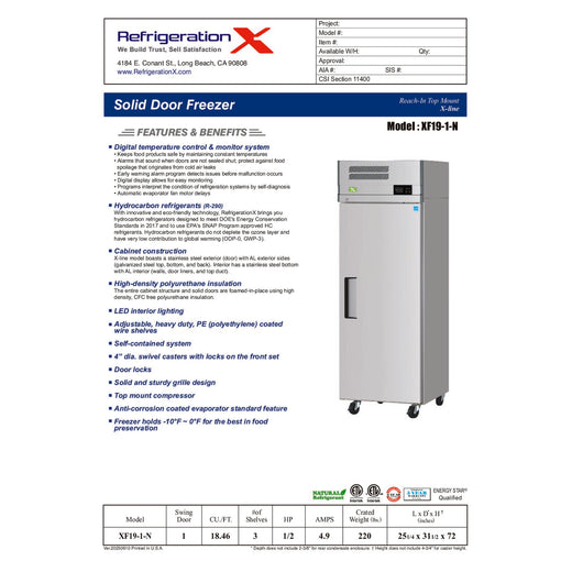XF19-1-N Spec Sheet