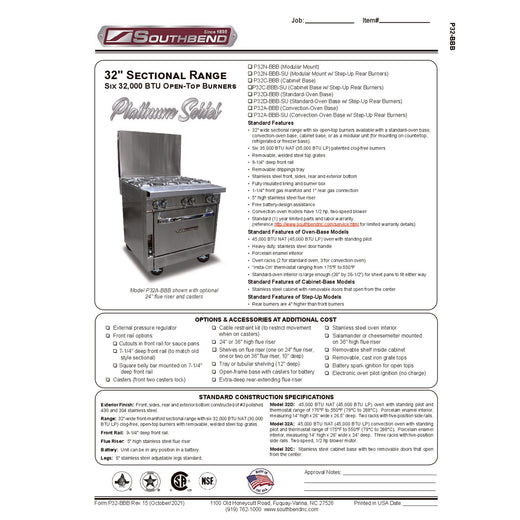Spec Sheet