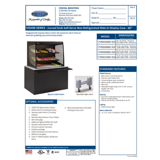 VNSS6060C-SLD Spec Sheet