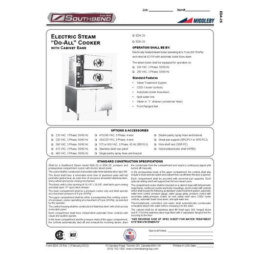 Spec Sheet