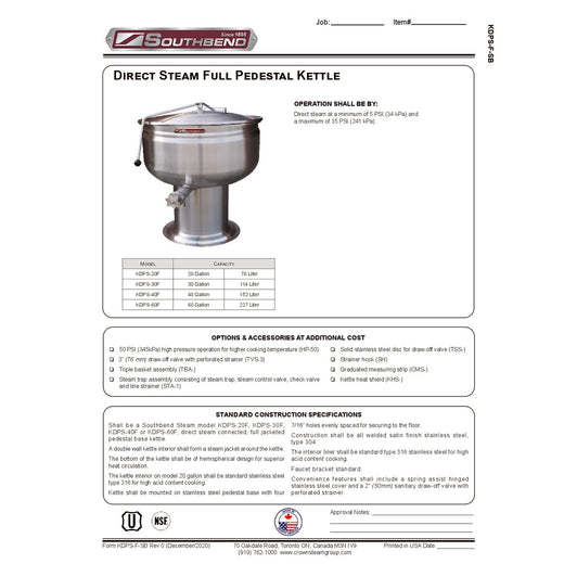 Spec Sheet