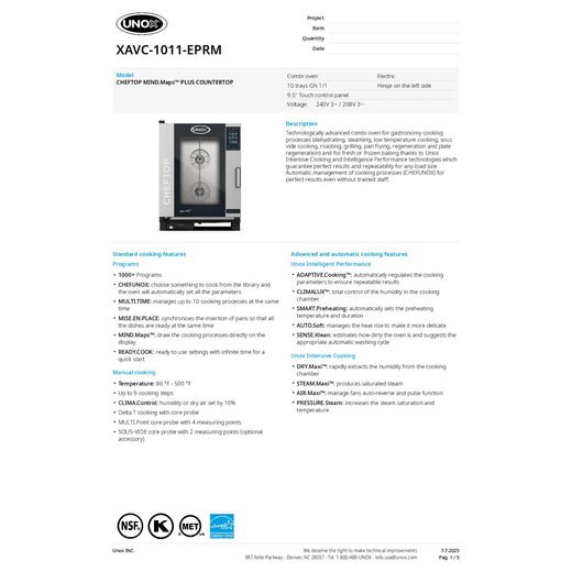 Spec Sheet