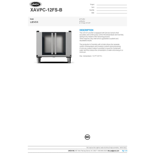 Spec Sheet