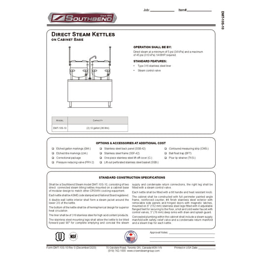 Spec Sheet