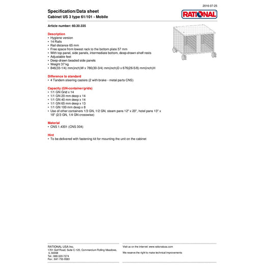 Spec Sheet
