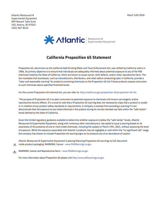 California 65 Statement
