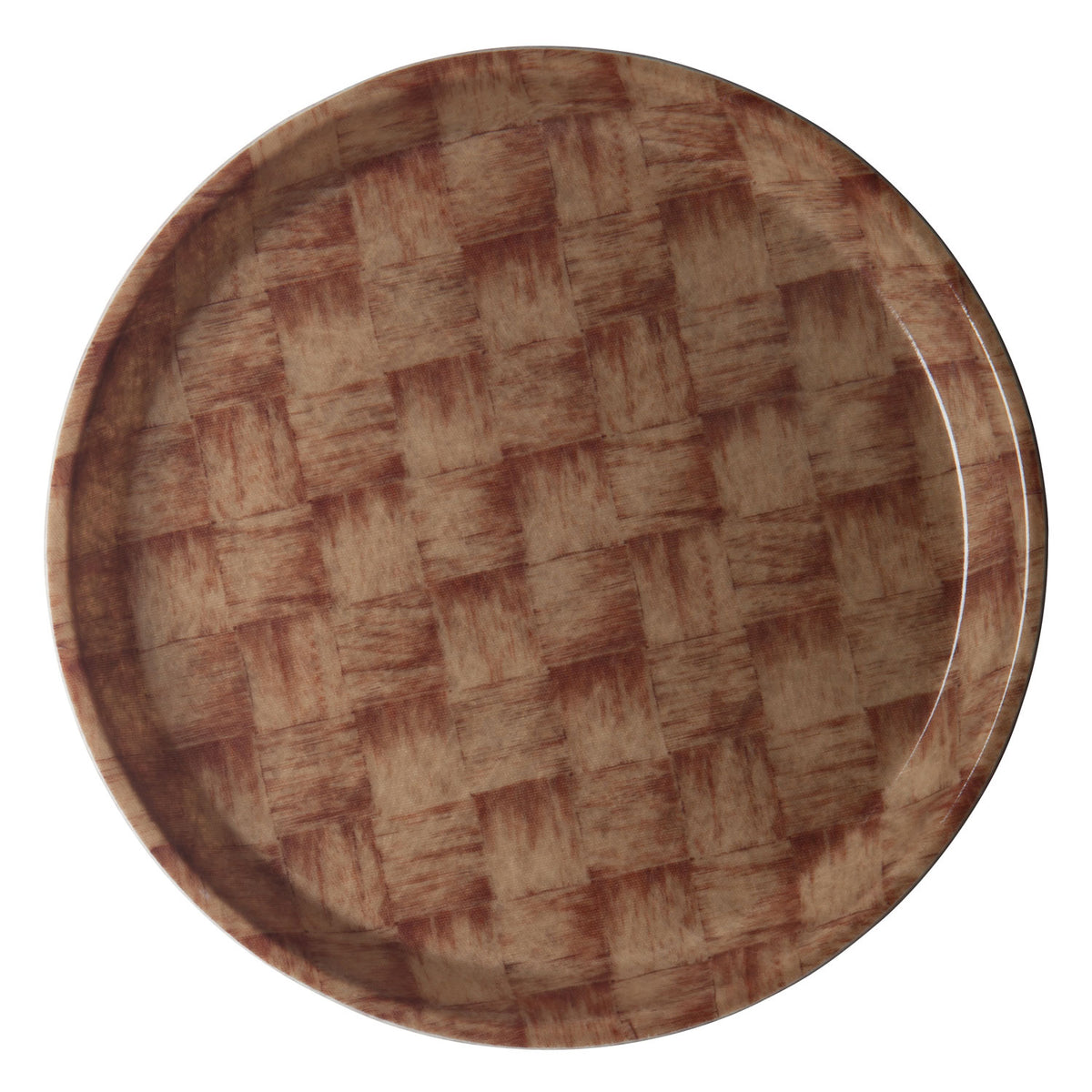 Cambro 1000301 Camtray 10" Fiberglass Tray, Wood Color, Dark Basketweave, Dishwasher Safe, NSF — Case of 12 pieces