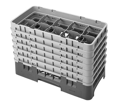 Cambro 10HS1114167 Camrack Glass Rack, Half Size, Brown, 10 Compartments, 11-3/4" Height, 3-7/16" Diameter — Case of 2 pieces